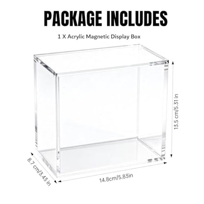 Mcbazel Acrylic Display Case Protector for PKMN Booster Box, 5mm Thick Clear Magnetic Case Holder with UV Protection Compatible with PKMN Booster Boxes (Not for Japanese Booster Boxes)