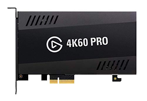 Elgato Game Capture 4K60 Pro - 4K 60fps capture card with ultra-low latency technology for recording PS4 Pro and Xbox One X gameplay, PCIe x4, Black