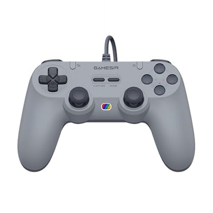 GameSir Tegenaria Wired Controller, Hall Sticks, Vibration for PC/Android | Wired Gaming Controller for PC/Switch, iOS, Android, Hall Effect Sticks, Low Latency, 1000Hz Polling Rate, Turbo - color: Retro Grey