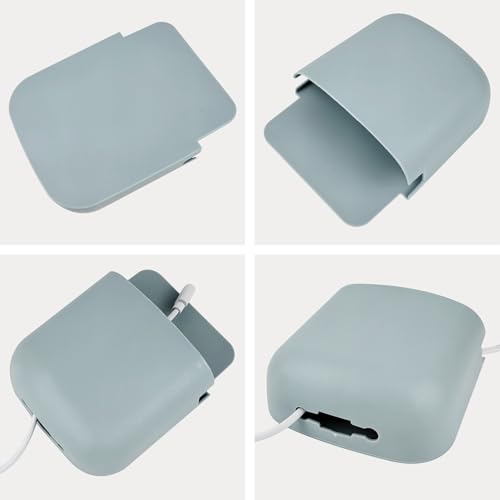 4 Pcs Remote Control Holder Wall Mount,Self Adhesive Remote Holder,Hole-Free Wall Pen Holder Storage Accessories for Home Office School (Grey) - color: Grey