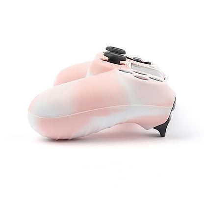Ralan Pink Controller Skin Protector - Silicone Cover Compatible with PS4 Slim/PS4 Pro Controller (6 Pro Thumb Grips, 2 Skull Cap Grips)(Camouflage Pink + White Pink) - color: Whitepink