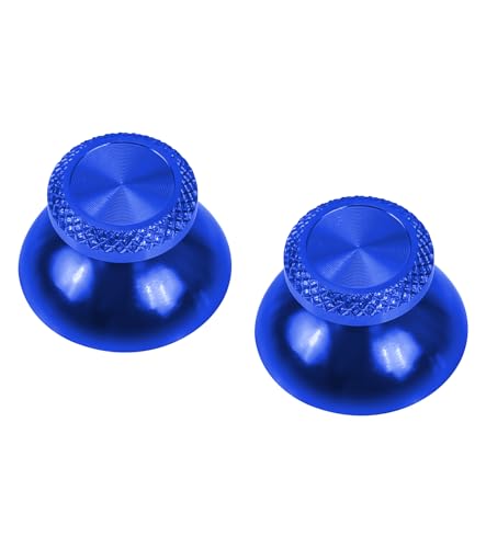Ceozon Replacement Metal Thumb Grips Accessories for Ps5 Controller Thumbsticks Swap Joysticks Repair Kit (Blue)