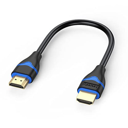 4K Short HDMI Cable 6 inch, HDMI Cord 0.5FT High Speed HDMI to HDMI Cable 2.0(4K@60Hz, 2K@144Hz, 1080P@120Hz, 18Gbps, HDR, 3D, HDCP 2.2, ARC) for HDTV, Switch, PS4/PS5, Xbox, Blu-ray, Monitor - size: 0.5FT