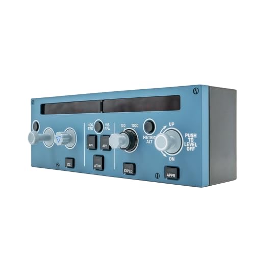 SYDYSOSO Cockpit Simulator 320 Series FCU-C, 1:1 Scale Flight Simulator Training-Inspired Control Panel, Metal Construction, USB Plug & Play, PC Compatible