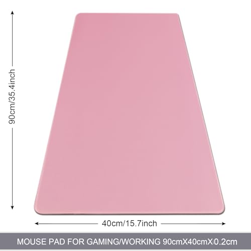 XXL Gaming Mouse Pad 35.4x15.7 Professional Large Mouse Pad & Computer Game Mouse Mat-90x40 Pinkus - color: 90x40 Pinkus, size: 35.4x15.7x0.1IN