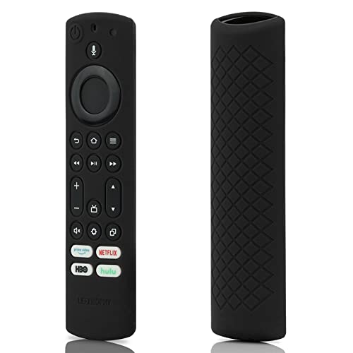 LEFXMOPHY Case Replacement for Insignia 2021 / Toshiba 2021 / Hisense 50-inch ULED U6 2022 Remote Case Black Silicone Protective Full Coverage Accessories with Lanyard - color: Black