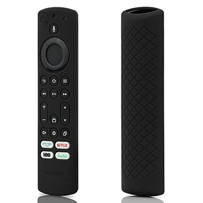 LEFXMOPHY Case Replacement for Insignia 2021 / Toshiba 2021 / Hisense 50-inch ULED U6 2022 Remote Case Black Silicone Protective Full Coverage Accessories with Lanyard - color: Black