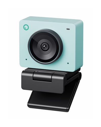 OBSBOT Meet 2-4K Webcam for PC with 1/2" Sensor, AI Framing & Autofocus, Beauty Mode, Lightweight, Gesture Control, HDR, Dual Microphone, 60 FPS, Web Cam for Streaming, Meeting, Gaming. (Aurora Green) - color: Meet 2 Green