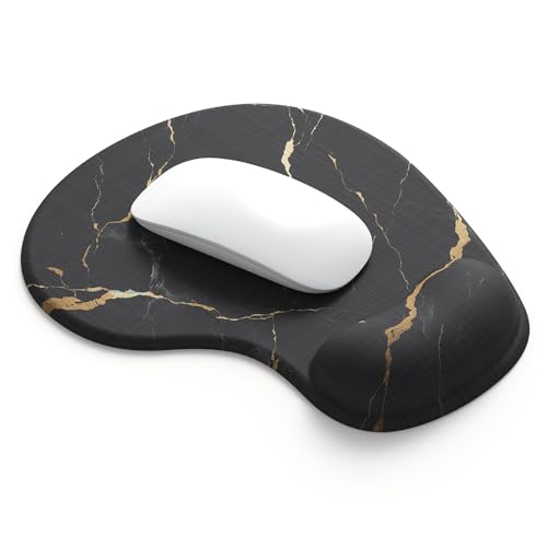 Office Mousepad with Gel Wrist Support - Ergonomic Gaming Desktop Mouse Pad Wrist Rest - Design Gamepad Mat Rubber Base for Laptop Computer -Silicone Non-Slip Special-Textured Surface (15MarbleB) - color: 15MarbleB