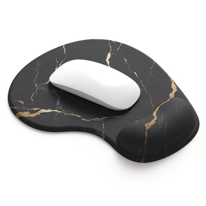 Office Mousepad with Gel Wrist Support - Ergonomic Gaming Desktop Mouse Pad Wrist Rest - Design Gamepad Mat Rubber Base for Laptop Computer -Silicone Non-Slip Special-Textured Surface (15MarbleB) - color: 15MarbleB