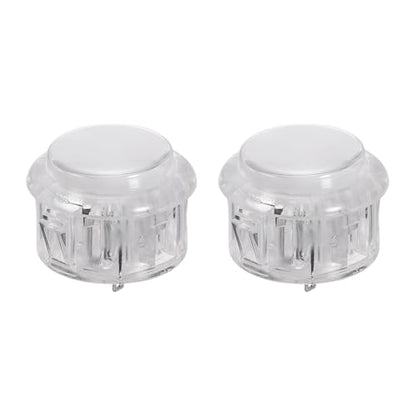 Nexarelle 2 Pcs Arcade LED Lights Push Button (30mm) - 5A 12/24V LED Illuminated Game Push Button for Arcade Machine/Fighting Stick/Video Gaming Controller, White - color: White
