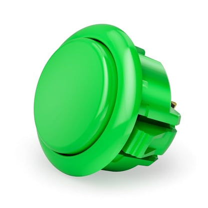 QANBA D-lite Arcade Button Original Buttons Snap-In Joystick Arcade Buttons for DIY arcade machines 30mm Push button switch(Boxed） (30mm Green（DL05) 24 Pcs) - size: 30mm Green（DL05) 24 Pcs