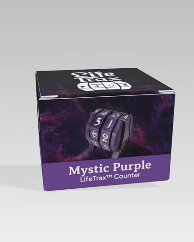 NERD GEAR LifeTrax - MTG Life Counter - Essential MTG Accessories for Magic The Gathering Commander Players - Durable, Sleek, and Professionally Made for TCG, DND, RPGs, and MTG (Mystic Purple) - color: Mystic Purple
