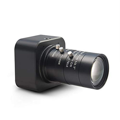 MOKOSE HD Webcam USB 3840 x 2160 Digital Industrial Camera with CS-Mount 5-50mm Telephoto Zoom Manual Lens UVC Free Drive. - color: With 5-50MM Telephoto Zoom lens )
