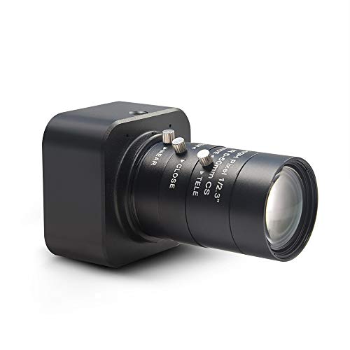 MOKOSE HD Webcam USB 3840 x 2160 Digital Industrial Camera with CS-Mount 5-50mm Telephoto Zoom Manual Lens UVC Free Drive. - color: With 5-50MM Telephoto Zoom lens )