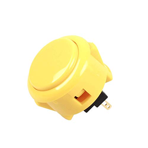 Sanwa 6 pcs OBSF-30 Original Push Button 30mm - for Arcade Jamma Video Game & Arcade Joystick Games Console (Yellow) S@NWA - color: Yellow