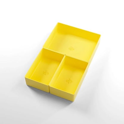 Token Silo Card Add On - 3-Piece Set of Game Trays, Holds Game Cards, Tokens, Dials and Dice, Organize LCG, TCG and Board Game Accessories, Modular Design, Yellow Color, Made by Gamegenic - color: Yellow