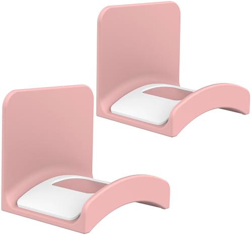 SOKUSIN Headphone Stand Headset Holder - Adhesive Gaming Earphones Hanger, Universal Desk Wall Mount Hook for All Headphone/Controller, Compatible with Beats, AirPods Max,Sony, JBL (Pink-2Pack) - color: Pink-2 Pack