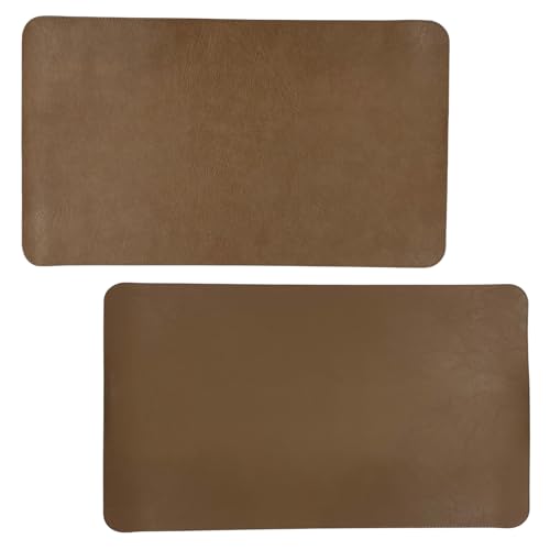 Faux Leather TCG Card Game Playmat, Light Brown, 13.8"x23.6" | Fast Rebound, Waterproof & Easy Clean, Retro Texture with Strap, For MTG FAB, Multi-Function Desk Pad - color: Light Brown & Light Brown