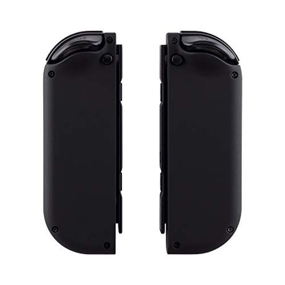 eXtremeRate Soft Touch Black Joycon Handheld Controller Housing (D-Pad Version) with Full Set Buttons, DIY Replacement Shell Case for Nintendo Switch & Switch Oled Joy-Con – Console Shell NOT Included - color: Black