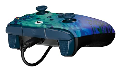 Turtle Beach Rematch Advanced Wired Gaming Controller for Xbox & PC | Xbox Series X|S, Xbox One, PC, 2 Remappable Buttons, Hall-Effect Triggers, Audio Controls, Mic Mute, Ergonomic, Glitch Green - color: Glitch Green