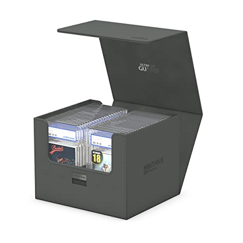 Ultimate Guard Minthive 30+, Deck Case for 30 Magnetic Card Cases, Perfect Storage for Graded Cards, Grey, Secure Closure & Snaplock Mechanism - color: Grey