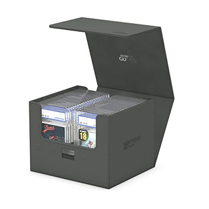 Ultimate Guard Minthive 30+, Deck Case for 30 Magnetic Card Cases, Perfect Storage for Graded Cards, Grey, Secure Closure & Snaplock Mechanism - color: Grey