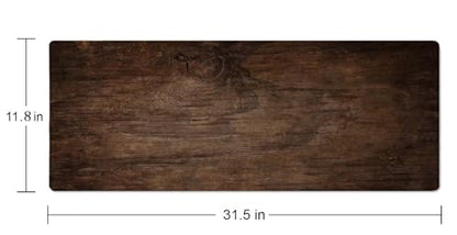 Large Extended Gaming Mouse Pad with Stitched Edges, Non-Slip Waterproof Rubber Base Mouse Pad for Office, Computer, Keyboard, Laptop and Home Desk Pad 31.5 x 11.8 x 0.12 Inch Texture of Bark Wood - color: Texture of Bark Wood
