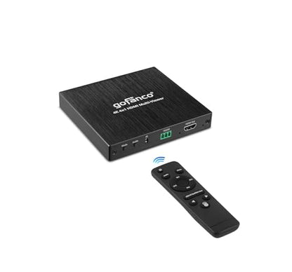 gofanco 4K 30Hz HDMI Multi Viewer 4 in 1 Out (QuadView4K) | View 4 HDMI Sources on One Screen, Quad/Dual/Single Modes, IR Remote - size: 4K30Hz 4 in 1 out, QuadView
