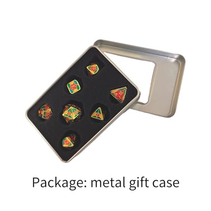 7pcs Metal DND Dice Set Polyhedral D&D dice with Box for Dungeons and Dragons RPG Games Role Playing Gift