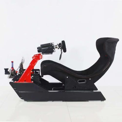 CS-Pro Modular Simracing Cockpit | Fully Adjustable | Direct drive Support, Compatible with Thrustmaster, Fanatec, Moza Racing on PC, Xbox and PS，for Wheels Up to 38NM,Includes 1PCS Expansion Tube - color: CSP Frame+F1 seat