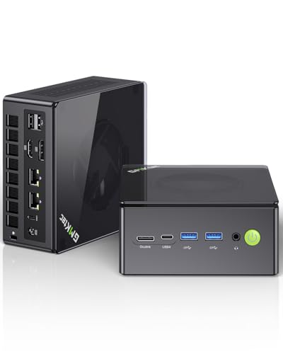 GMKtec Gaming Mini PC K8 Plus AMD Ryzen 7 8845HS(8C/16T, up to 5.1GHz) 32GB DDR5 RAM 1TB SSD, Desktop Computer Dual NIC 2.5G, HDMI 2.1, USB4 - size: R7 8845HS 32GB DDR5 + 1TB
