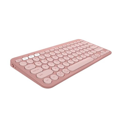 Logitech Pebble Keys 2 K380s, Multi-Device Bluetooth Wireless Keyboard with Customizable Shortcuts, Slim and Portable, Easy-Switch for Windows, macOS, iPadOS, Android, Chrome OS - Tonal Rose - color: Rose
