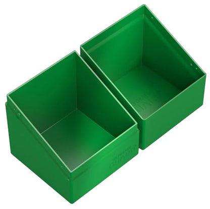 Ultimate Guard Boulder Solid 100+, Deck Case for 100 Double-Sleeved TCG Cards, Green, Secure & Durable Storage for Trading Card Games, No Transparency - color: Green