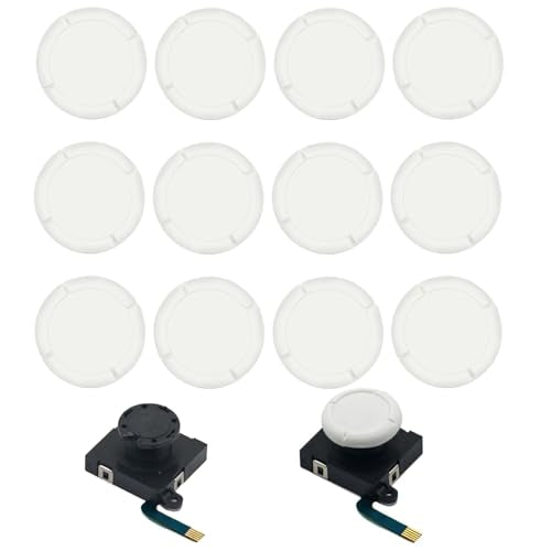 12PCS Silicone Thumb Grip Caps for Nintendo Switch, Joystick Covers for Switch Lite, Analog Thumbstick Grips for Switch OLED Joy con(White) - color: White