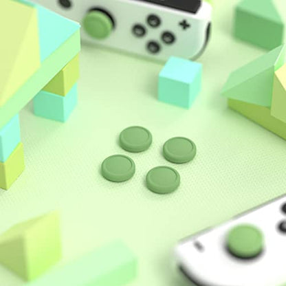 eXtremeRate PlayVital Switch Joystick Caps, Switch Lite Thumbstick Caps, Silicone Analog Cover for OLED Joycon Thumb Grips - Matcha Green - color: Matcha Green