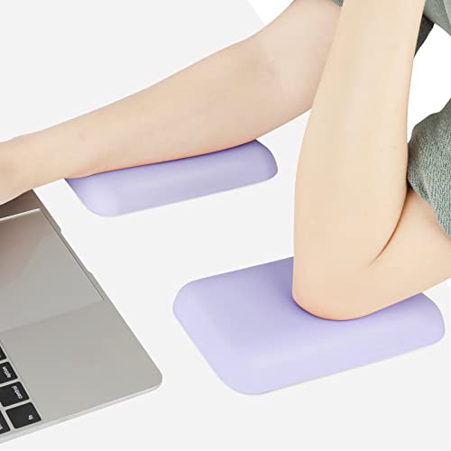 Leolee Elbow Rest Pads for Desk, Purple Ergonomic Wrist Rest Arm Rest Pads | Memory Foam & Non-Slip Base, Armrest Cushion Support Pad Relieve Elbow and Wrist Pain for Computer, Office, 2 Packs - color: Purple-2