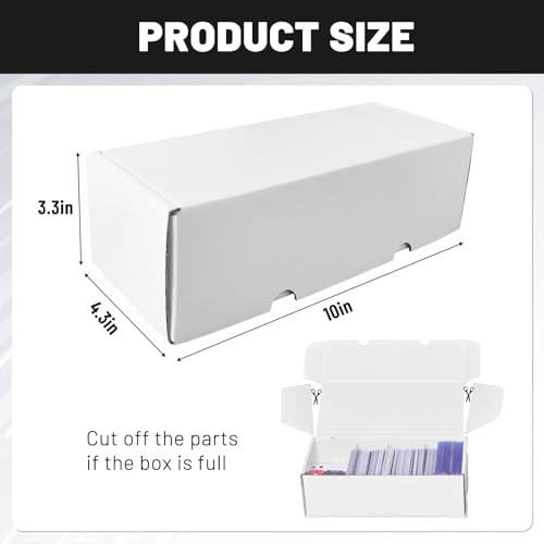 NUMINA 4 Pack Trading Card Storage Boxes Card Organizer with Dividers | 600 Cards Per Box, Secure Lid Design, Shipping Ready, Dividers & Labels Included, Heavy-Duty Cardboard, Fits TCG & Sports - size: 10 in (4-Pack)