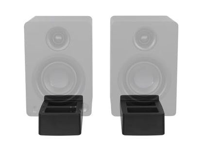 Monoprice Tilted Wedge Desktop Speaker Stands (Pair) for Small Sized Speakers, Anti-Vibration, 15 Degrees of Tilt, for Bookshelf Speakers and Studio Monitors