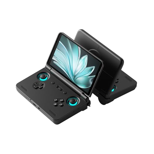 Retroid Pocket Flip 2 Retro Game Console, 5.5" AMOLED 1080P Display, Hall Effect Sticks, 5000mAh Battery, Portable Android Handheld (Black) - color: Black