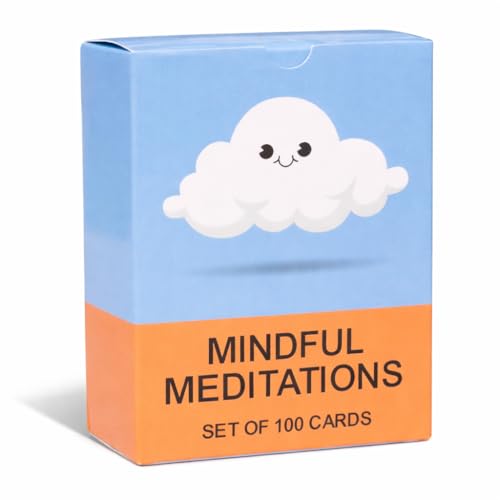 100 Mindful Meditations Cards – Mindfulness & Meditation Self‑Care Prompts | Desk & Travel Deck for Stress Relief, Focus, Motivation & Well‑Being - style: Meditation Cards