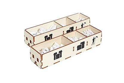 The Broken Token Game Organizer Compatible with Spirit Island - Wooden Game Organizing Box with Multiple Trays