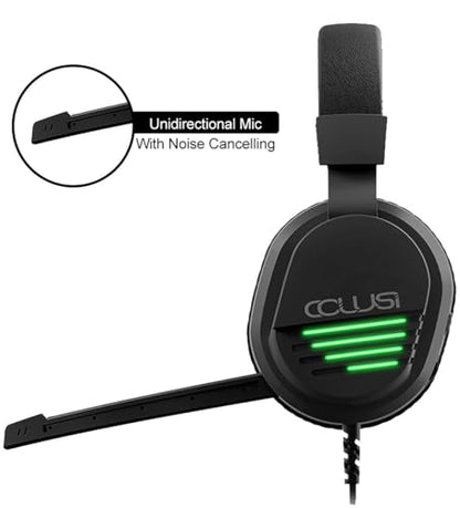 Gaming Headsets with Mic for PC/PS5/PS4 Switch/Laptop/Mobile Phone,Over Ear Headphones with Noise Canceling Mic,Wired Headphones for Xbox One Series X/S(Adapter not Included) LED-CLS500-Black