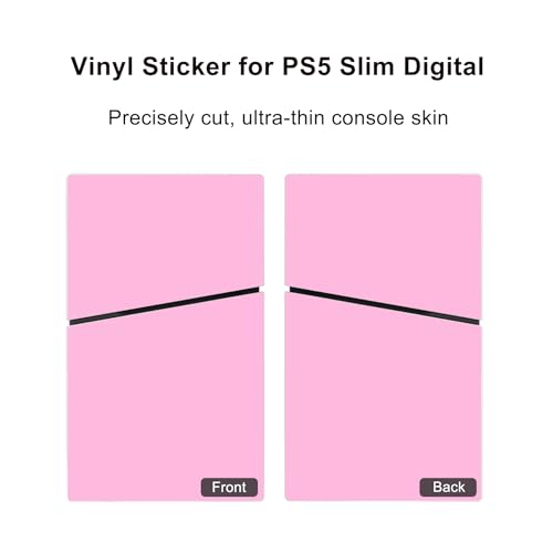 Skin Sticker Compatible with PS5 Slim Digital Console Controller (Pink) | Protective Decal Cover, Game Device Vinyl - color: Pink