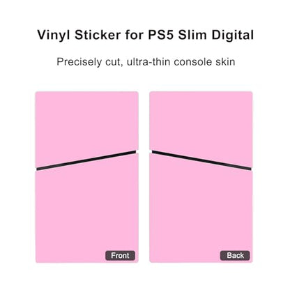 Skin Sticker Compatible with PS5 Slim Digital Console Controller (Pink) | Protective Decal Cover, Game Device Vinyl - color: Pink