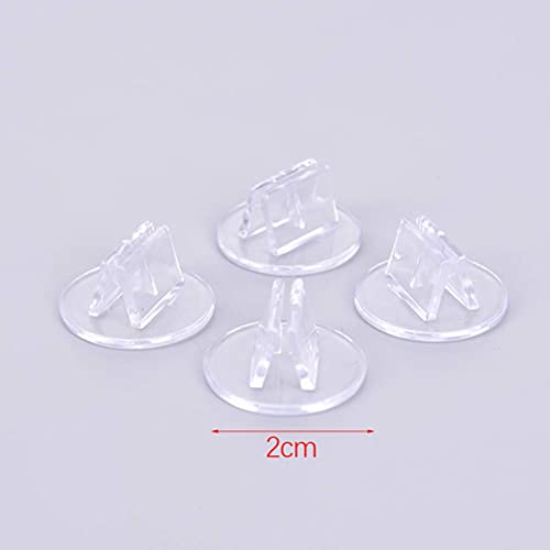 100 Piece Game Card Stands - Translucent Miniature Bases & Business Card Holder