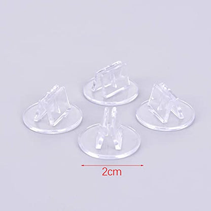 100 Piece Game Card Stands - Translucent Miniature Bases & Business Card Holder