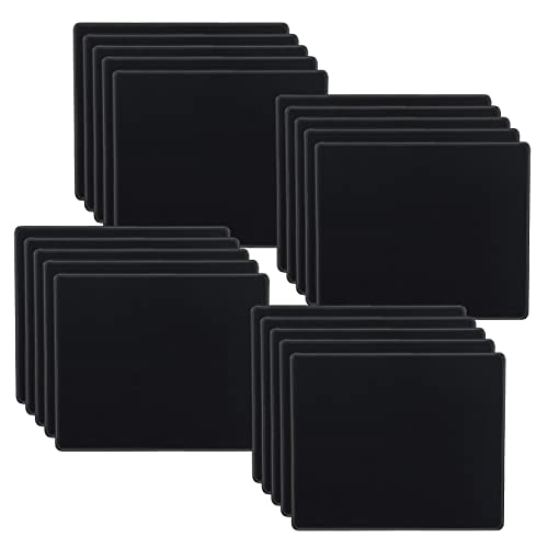 SaiTech IT 20-Pack Mouse Pads Bulk, Stitched Edges, Non-Slip Base | 2mm Cloth Surface, Waterproof, Anti-Slip Rubber Base, 8.66 x 7.1 in, Wired & Wireless Mouse Compatible - color: Black-20 Pack