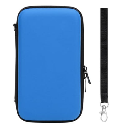 Carrying Case for NintendoNew New 2DS XL, 2DS LL, New 3DS, 3DS Console, Hard Protective Shell Travel Case Pouch with 8 Game Cartridges Slot, Water Proof PU & Hard EVA, Console - color: Blue