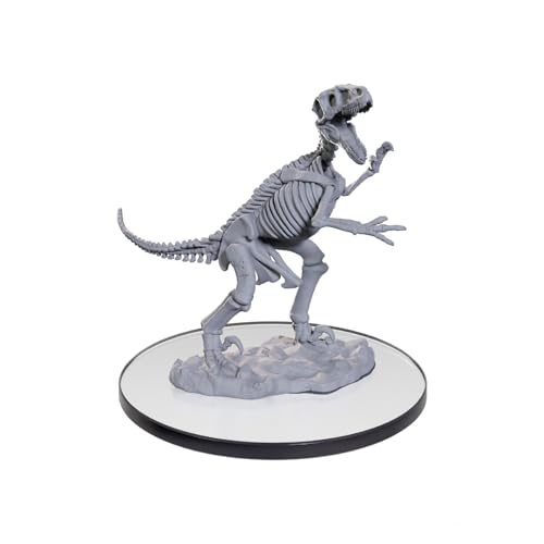 WizKids Deep Cuts | Unpainted Miniatures | Tabletop RPG Accessory | Wave 26 (Skeletal Raptor)